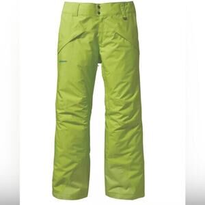 Patagonia Mens M SnowShot Pants H2no Waterproof Peppergrass Green Light Stains